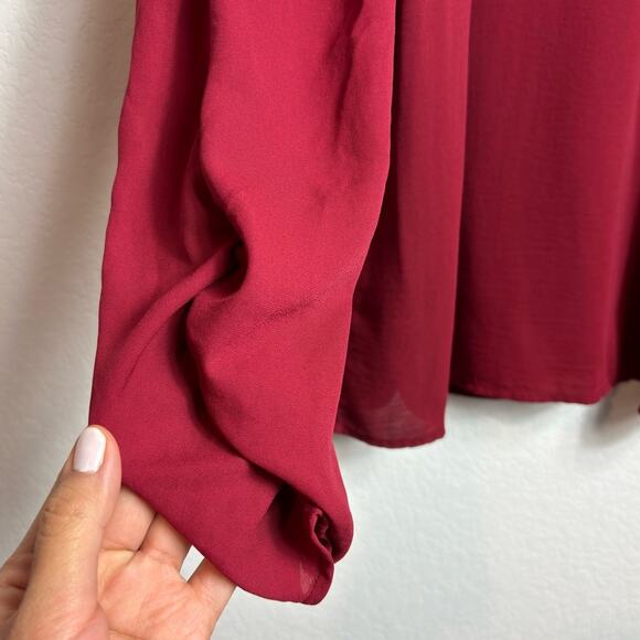 WHO WHAT WEAR MEDIUM RED WOMEN LONG SLEEVE BRAND NEW WITH TAGS MEDIUM - Picture 4 of 5